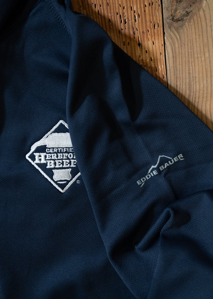 Certified Hereford Beef Fleece Eddie Bauer 1/2 Zip Pullover