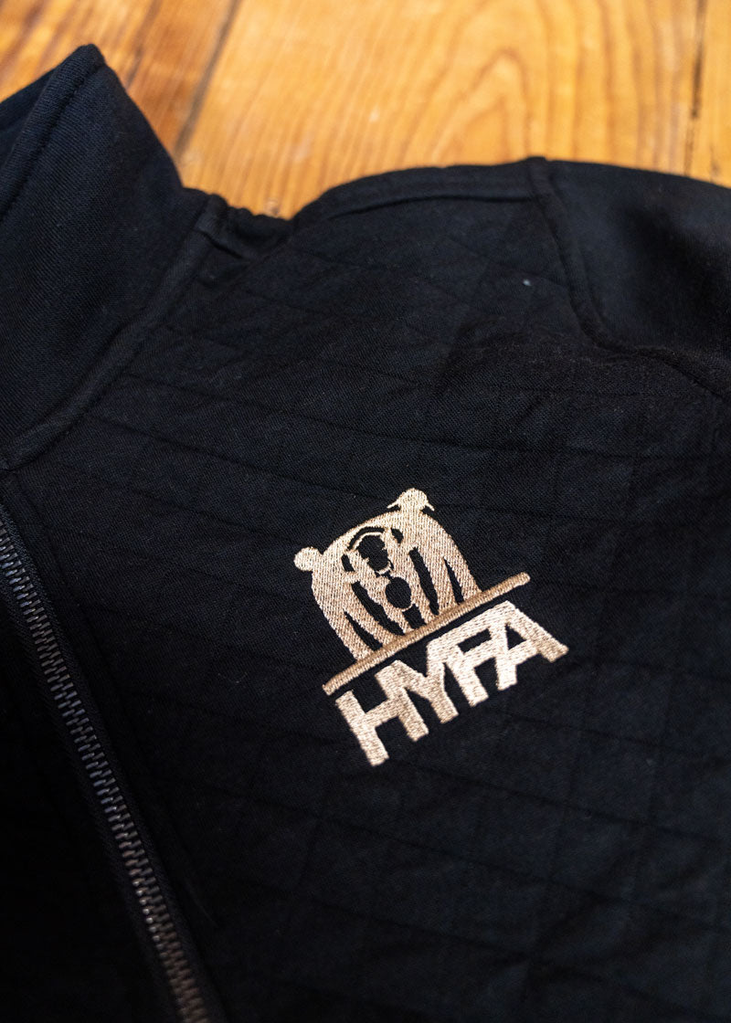 HYFA Logo Women's 1/4 Zip Quilted Pullover Sweatshirt