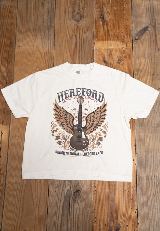 JNHE Cropped Guitar T-shirt women's