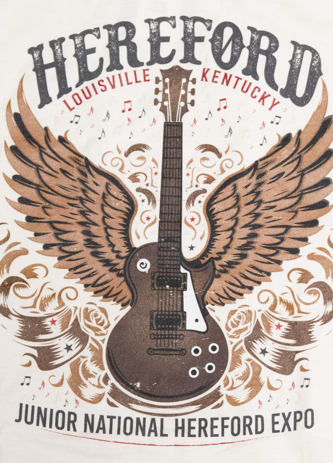 JNHE Cropped Guitar T-shirt women's