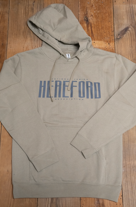 Retro NJHA Hereford Logo Hoodie-Cement