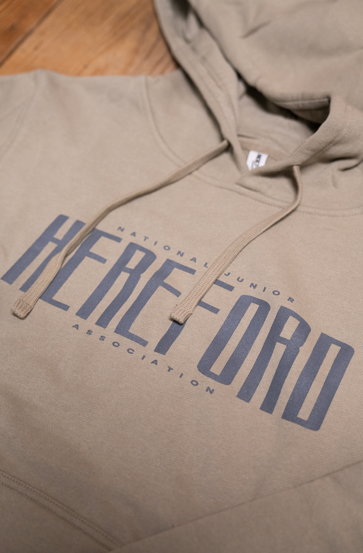 Retro NJHA Hereford Logo Hoodie-Cement